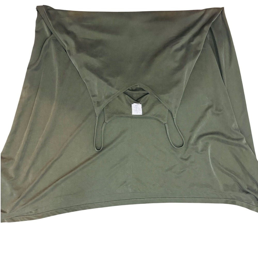 Joie Olive Green V-Neck Spaghetti Strap Sharkbite Midi Slip Dress Womens Medium - Picture 9 of 9